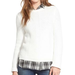 Madewell White Holcomb Pullover Sweater Size Large